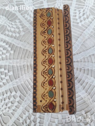 Стара дървена кутия-табакера, снимка 8 - Други ценни предмети - 24962370