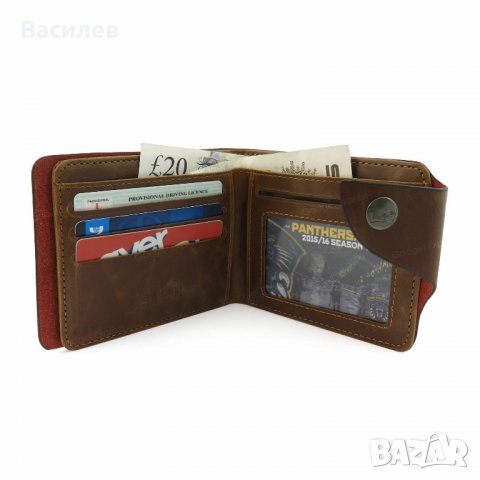 Bailini мъжки портфейл естествена кожа внос Англия, снимка 2 - Портфейли, портмонета - 25404131