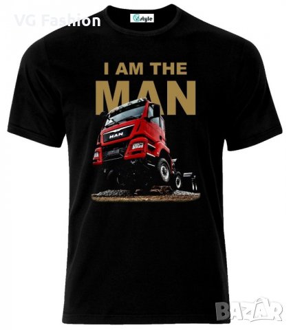 Мъжка тениска I Am The MAN LKW Truck TGS 8x8 Logo, снимка 1 - Тениски - 21627766