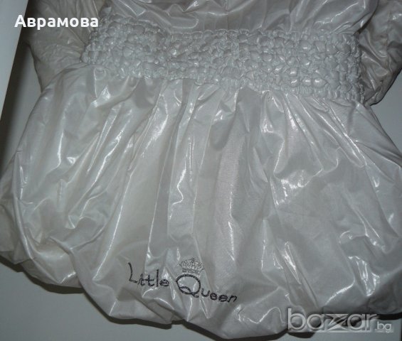 Топло Little Queen бяло яке – 116 ръст, снимка 14 - Детски якета и елеци - 19825160