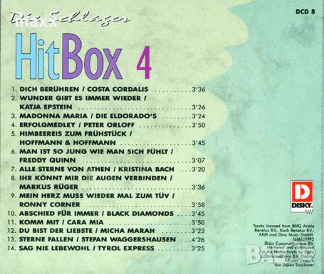 Die Schlager Hit Box 4 CD Box-Set, снимка 10 - CD дискове - 22821908