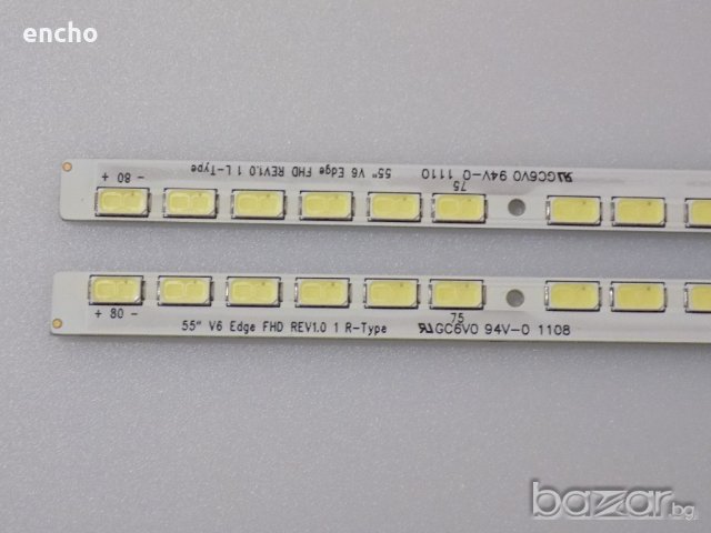 Back light LED 55" V6 Edge REV1.0 1 R-Type и 55" V6 Edge REV1.0 1 L-Type от Philips 55PFL6606H/12, снимка 1 - Части и Платки - 21349601