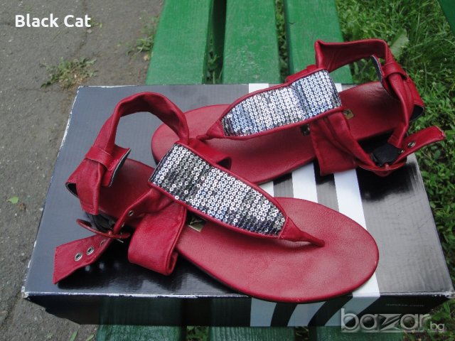 Червени кожени дамски сандали "Ingiliz" / "Ингилиз" (Пещера), естествена кожа, летни обувки, чехли, снимка 4 - Сандали - 7608732