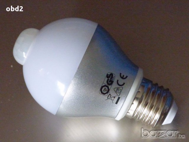 LED 6W лампа с инфрачервен сензор за движение и сензор за светлина, снимка 2 - Осветление - 8333245