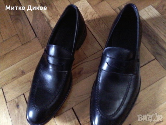 Обувки DEL RE- PENNY LOAFER BLACK-№44 италиански нови-естествена кожа