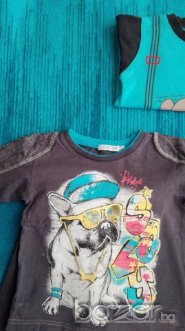 Бебешки комплект за момче от две части + блузка с дълъг ръкав, снимка 3 - Комплекти за бебе - 15911285