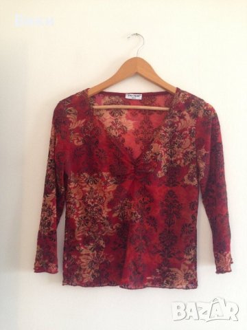 Червена блуза, снимка 1 - Блузи с дълъг ръкав и пуловери - 24452748
