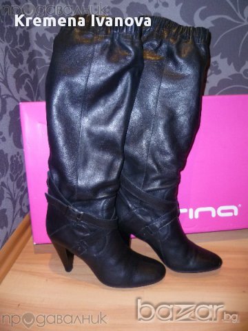 FORNARINA черни ботуши, ест. кожа изцяло, 39 номер, снимка 3 - Дамски ботуши - 12746478