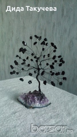 Кристални дръвчета изцяло от естествени камъни.Дървото на живота и любовта., снимка 9 - Декорация за дома - 19828944