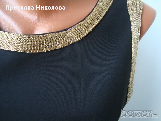 Нова рокля със златни мотиви -  размер М/Л, снимка 1