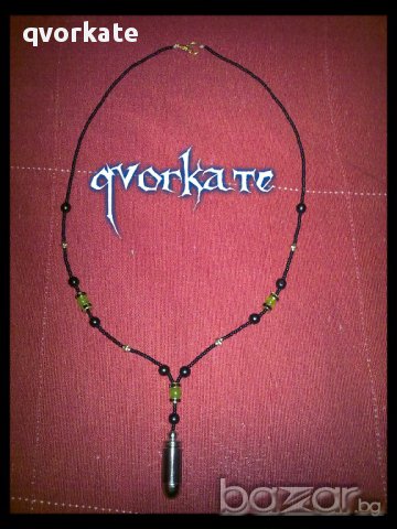 Колие с елемент куршум, снимка 2 - Колиета, медальони, синджири - 9228951