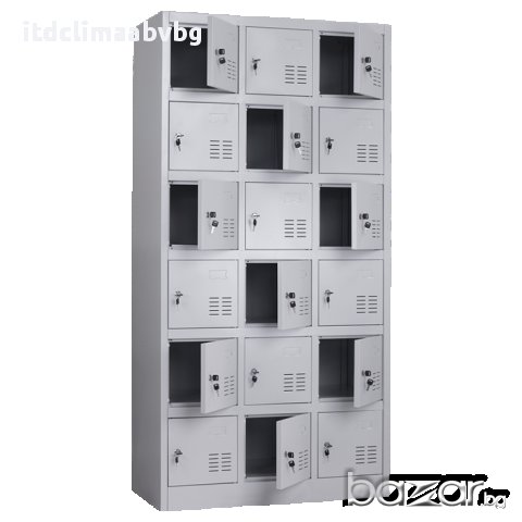 Метален шкаф за съхранение с 18 отделения 180/90/40см, снимка 4 - Гардероби - 17603538