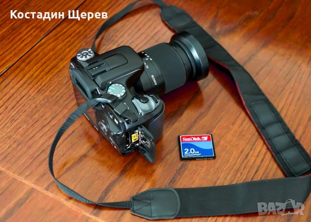 Фотоапарат Sony A100 с обектив Sony 18-70, снимка 4 - Фотоапарати - 25477695