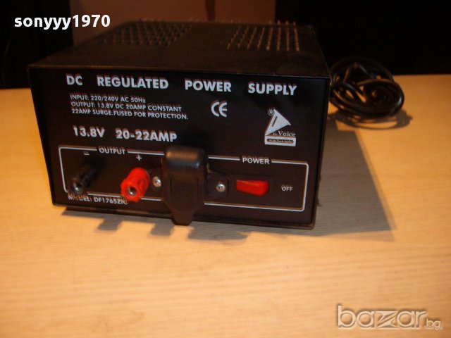 mc voice-high tech audio-марково захранване 13,8volts/20-22amp-внос ch, снимка 4 - Други инструменти - 11952771