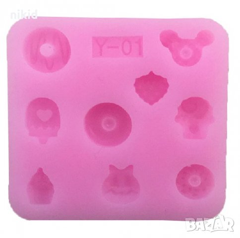 #1 миниатюри поничка сладолед кексче Мики маус Мини силиконов молд форма украса декор торта фондан 