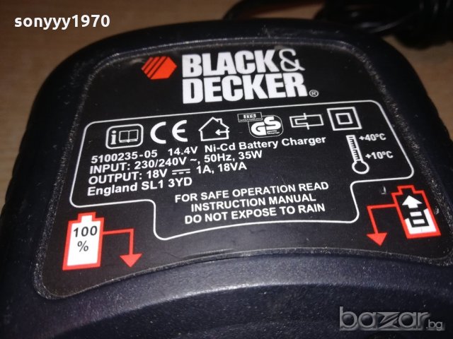 black & decker charger-зарядно-внос англия, снимка 4 - Други инструменти - 20498208