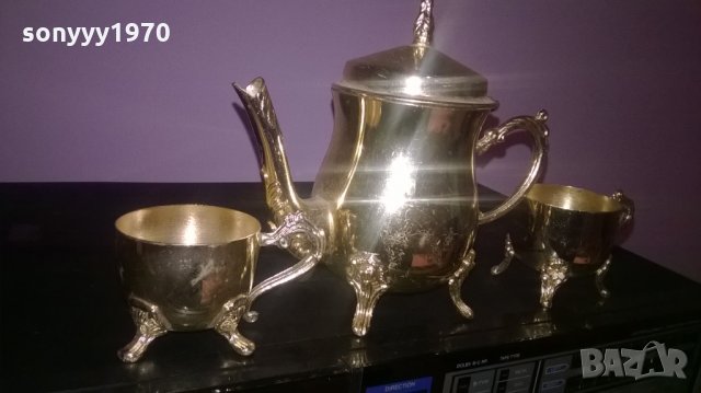 златна кана с две чаши за кафе или колекция-внос швеицария, снимка 5 - Колекции - 25343905