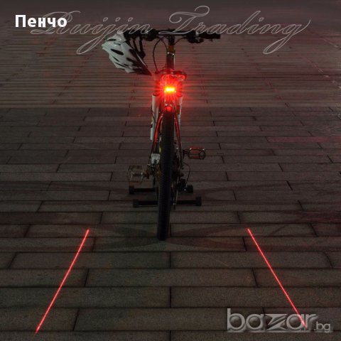 Стоп светлина за колело и мотор с лазер за безопасно каране, мигаща светлина, водоустойчив , снимка 2 - Аксесоари за велосипеди - 14531403