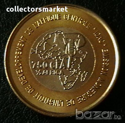 750 франка 2005, Камерун, снимка 2 - Нумизматика и бонистика - 16429779