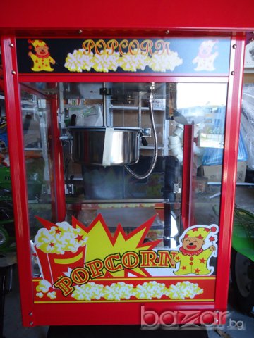 Пуканки машина за пуканки на ток депото за пуканките е със нагревател отдолу външни рзамери широчина, снимка 8 - Обзавеждане за заведение - 7579894