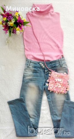 Лот / Дънки, блуза и чанта, снимка 2 - Дънки - 21072789