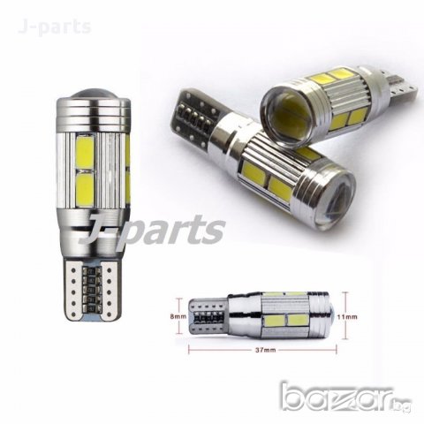 Лед крушки габарит T10 501 194 W5W 5630 LED Car 6 SMD + Canbus, снимка 6 - Аксесоари и консумативи - 16477315