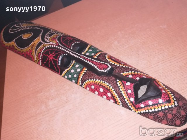 поръчана-голяма цветна маска за стена-80х17х8см-дървена с релеф, снимка 15 - Колекции - 21007869