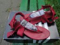 Червени кожени дамски сандали "Ingiliz" / "Ингилиз" (Пещера), естествена кожа, летни обувки, чехли, снимка 4