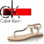 ПРОМО 🍊 CALVIN KLEIN 40 номер 🍊 Дамски сандали от естествена кожа с камъни нови с кутия, снимка 3