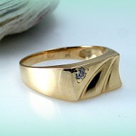 мъжки златен пръстен - боби - 4.08 грама/ размер №62, снимка 3 - Пръстени - 11162683