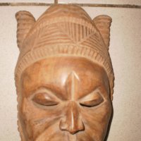 Стара Юруба маска-Нигерия, снимка 2 - Антикварни и старинни предмети - 23590673