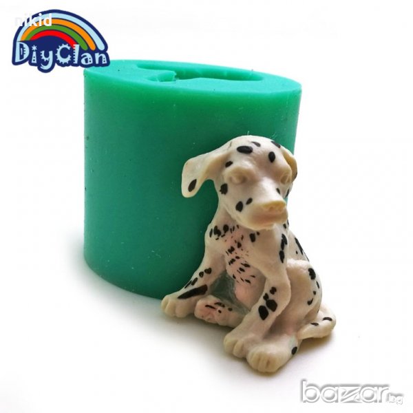 3D Далматинец куче силиконов молд форма калъп декор торта гипс сапун фондан шоколад украса и др, снимка 1
