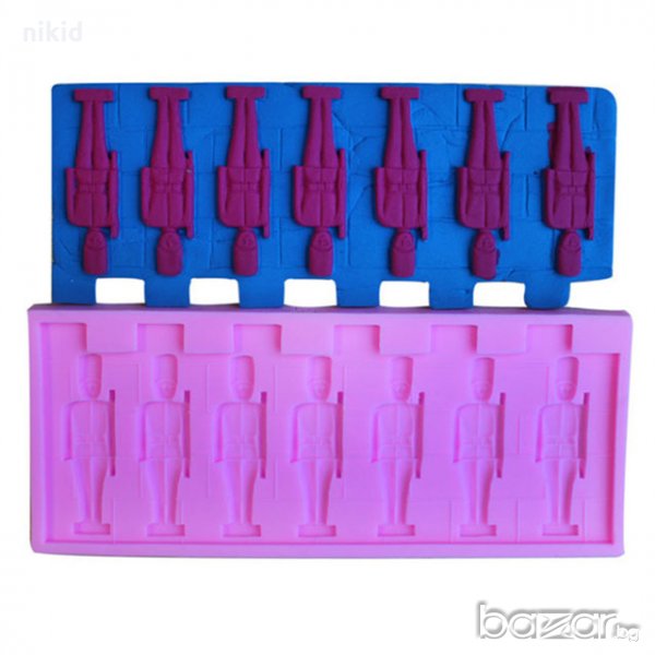 Войници силиконов молд  форма за украса торта фондан тесто декорация, снимка 1