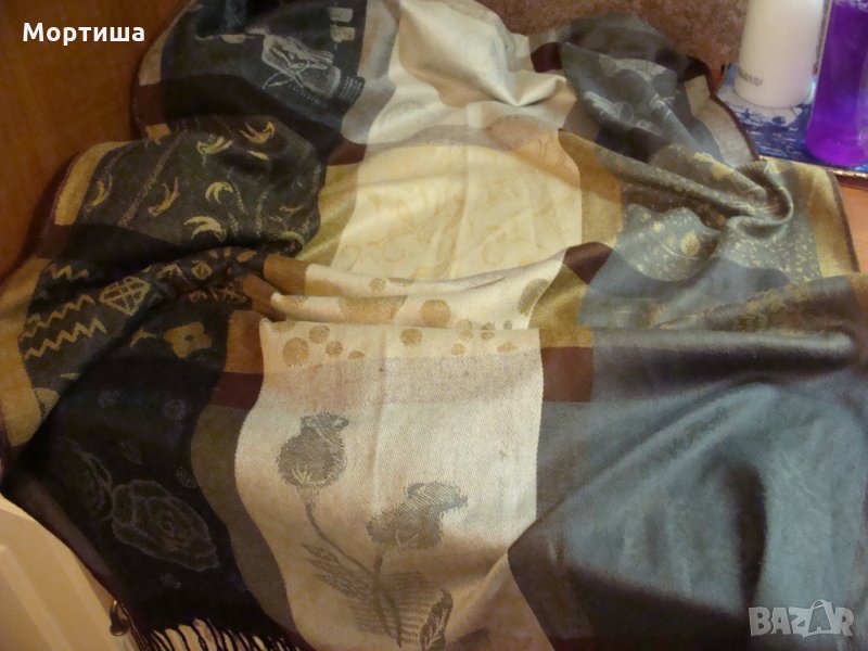 100% Кашмир красив шал, снимка 1