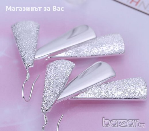 Висящи сребърни обеци 027, снимка 2 - Обеци - 17514332