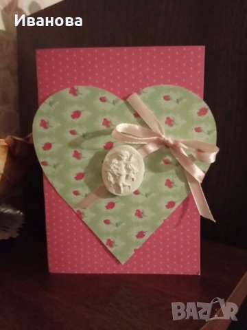 Ръчно изработена картичка "Любов", снимка 2 - Други - 23576590