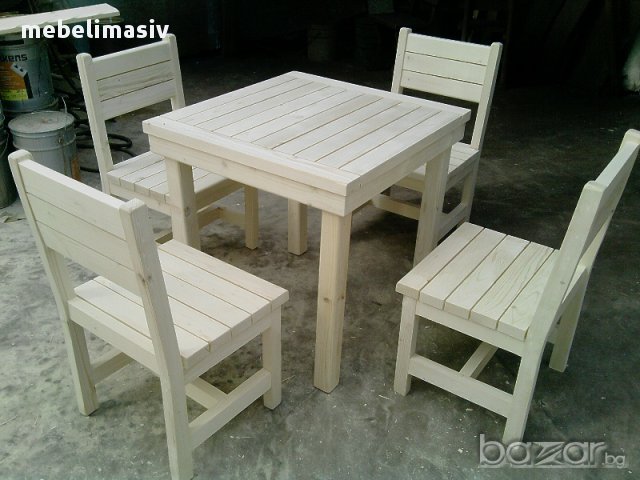 Дървени маси и  столове от масивна дървесина по поръчка, снимка 3 - Маси - 10449441