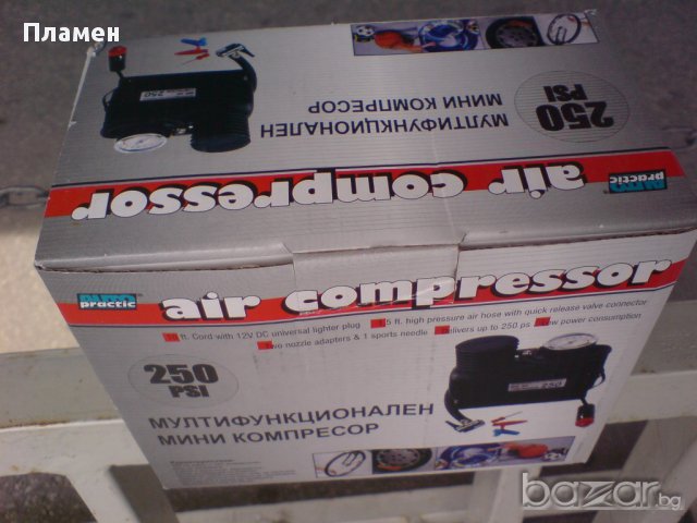 Компресор за гуми, Auto Practic автокомпресор, налягане: 250 PSI, 18 бара, 10 А; Нов !, снимка 9 - Аксесоари и консумативи - 14113217
