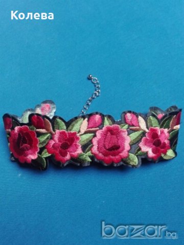 Чокър с цветя, снимка 2 - Колиета, медальони, синджири - 18481958