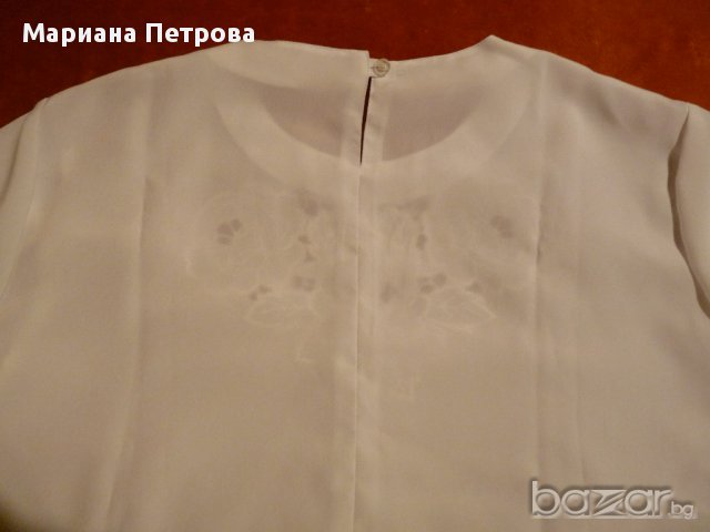 Дамска блуза №50 - синтетична коприна с бродерия, снимка 3 - Ризи - 17232208