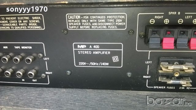mp a 400 hi-fi-stereo amplifier-140watt-внос швеицария, снимка 10 - Ресийвъри, усилватели, смесителни пултове - 18215841