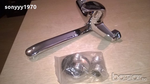 смесител за стена с чучур 23см-нов, снимка 3 - Смесители - 19218325