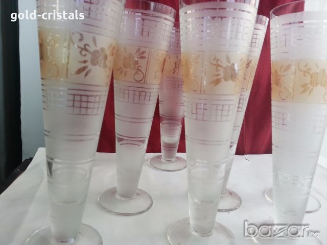 Ретро стъклени чаши вази , снимка 7 - Антикварни и старинни предмети - 20535443