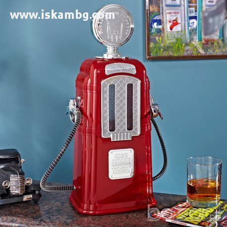 Червена Ретро бензинова колонка за напитки - код ДВОЙНА, снимка 8 - Други - 13604949
