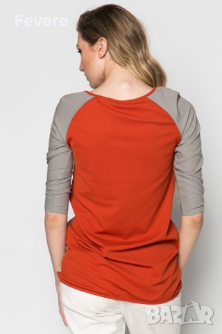 Оранжева блуза туника, снимка 3 - Блузи с дълъг ръкав и пуловери - 24939860