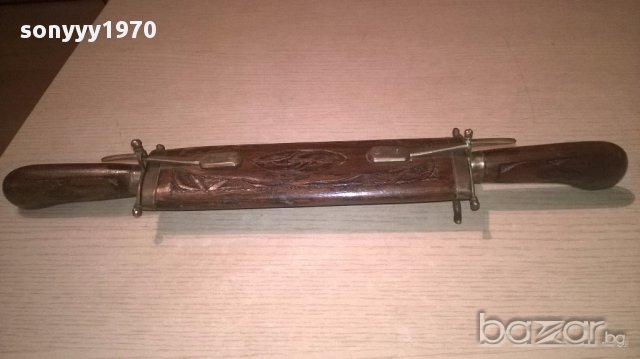 India-ретро колекция-нож и вилица в кания 45см-внос швеицария, снимка 7 - Антикварни и старинни предмети - 17725185