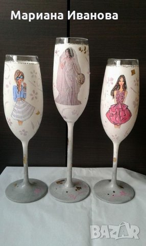 чаши за моминско парти, снимка 10 - Сватбени аксесоари - 21512254
