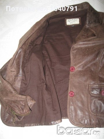 Кожено сако/яке, вталено – размер 42, снимка 8 - Якета - 21398485