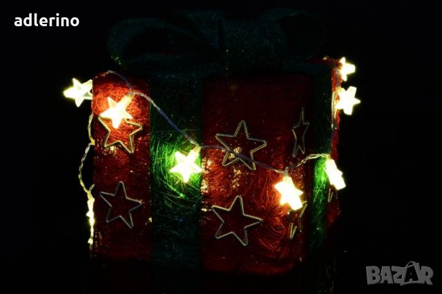 3 броя декоративна верига с 20 лед диода с мотиви Коледна звезда, Снежинка и Коледно дърво, батерии,, снимка 7 - Декорация за дома - 25043457