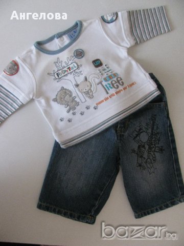 Нови модерни дънки Gap и блузка, снимка 4 - Бебешки блузки - 11905338